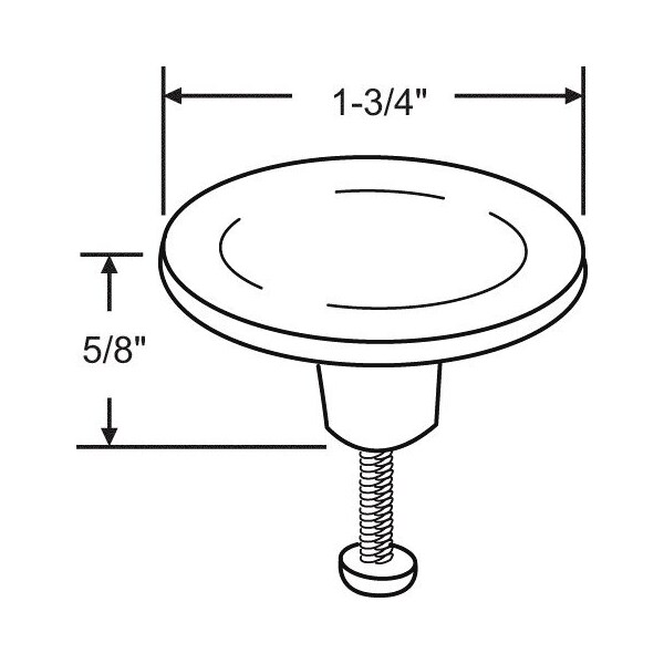 Strybuc 1 3/4 SATIN NICKEL KNOB - 8-301SNK