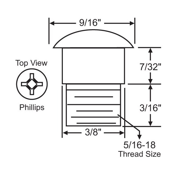 Strybuc Pan AM Shoulder Bolt 5/16x18in - 900-8528