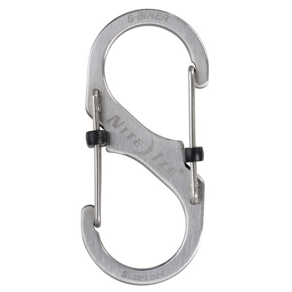 Nite Ize 2023 Nite Ize S-Biner Slidelock Stainless Steel No 3, Stainless,  - NIT-LSB3-11-R6