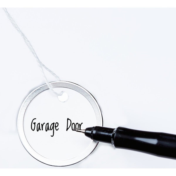 Avery Metal Rim Key Tags, White, Metal, Key Tag, 500 PK - AVE14313