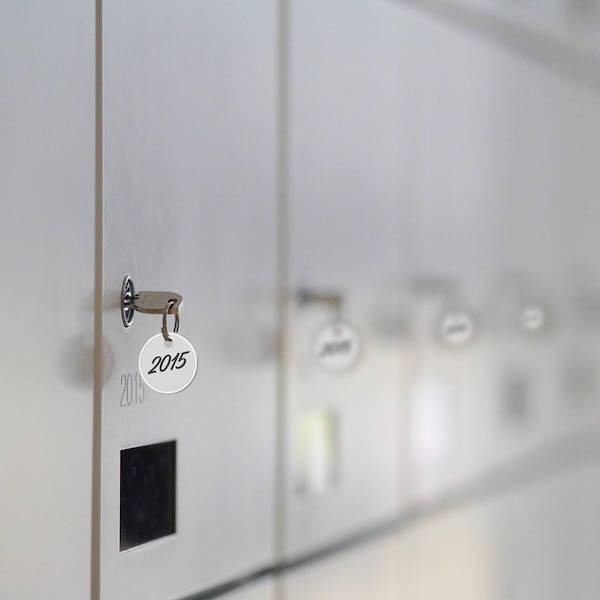 Avery Metal Rim Key Tags, White, Metal, Key Tag, 500 PK - AVE14313