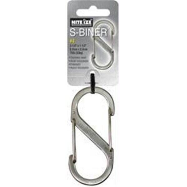 Nite Nite S-Biner Size No.4 Silver 2 in 1 Carabiner - SB40311