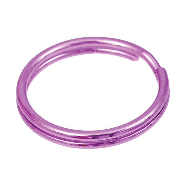Homecare Products 1 in. Dia. Metal Assorted Color Split & Cable Key Ring, 15PK - HO2738234