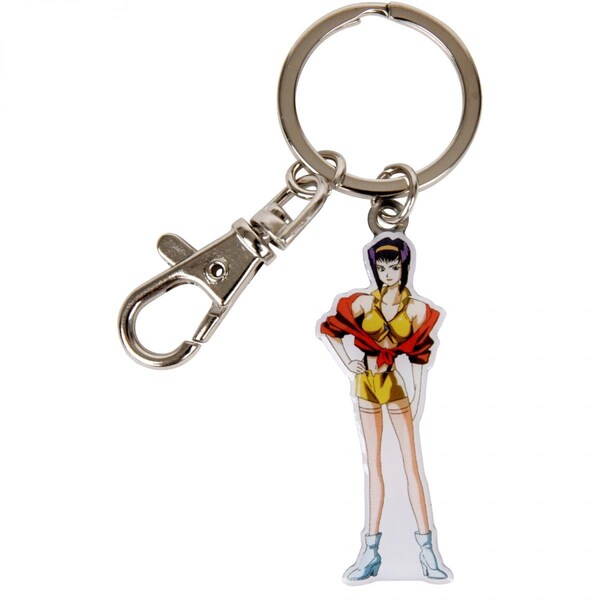 Cowboy Bebop Faye Valentine Walking Pose Metal Keychain - 846597