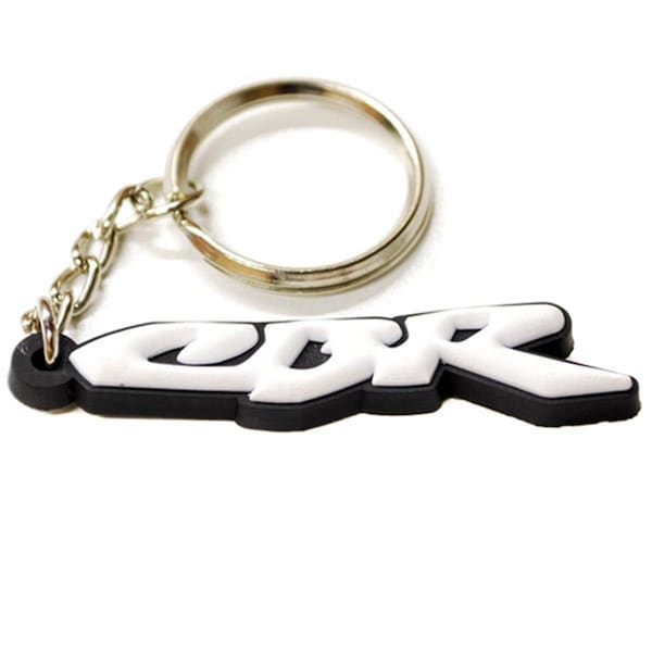 Krator Honda Keychain Key Ring Fob Logo Decal Motorcycle, White - HBK900