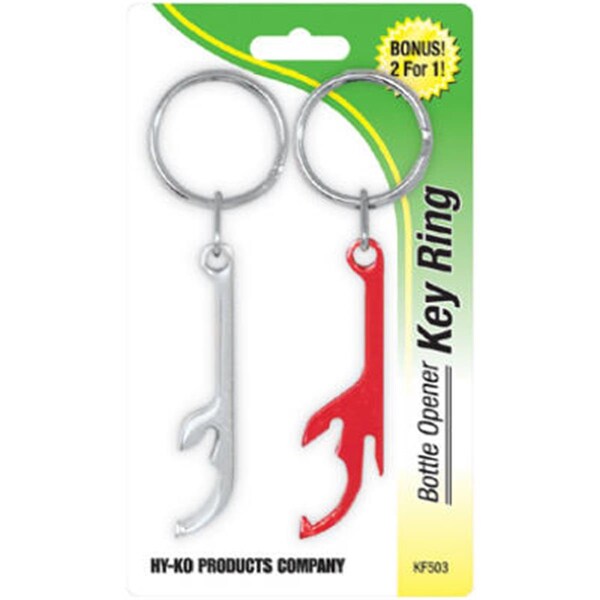 Hy-Ko KF503 Shark Design Bottle Opener Key Ring Assorted Color, 10PK - 396077