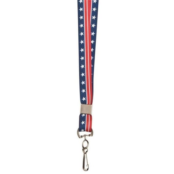 Coolcollectibles Patriotic Lanyard Hook Flat Style RED WHITE BLUE - CO46760