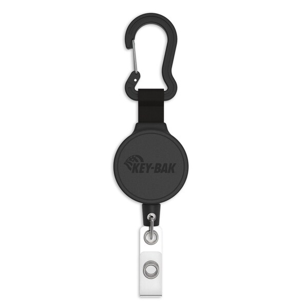 Key-Bak KEYBAK Mid6 Self Retracting Reel - 36 in. DuPont Kevlar Cord, Swivel Belt Clip, ID Strap - 0006-005