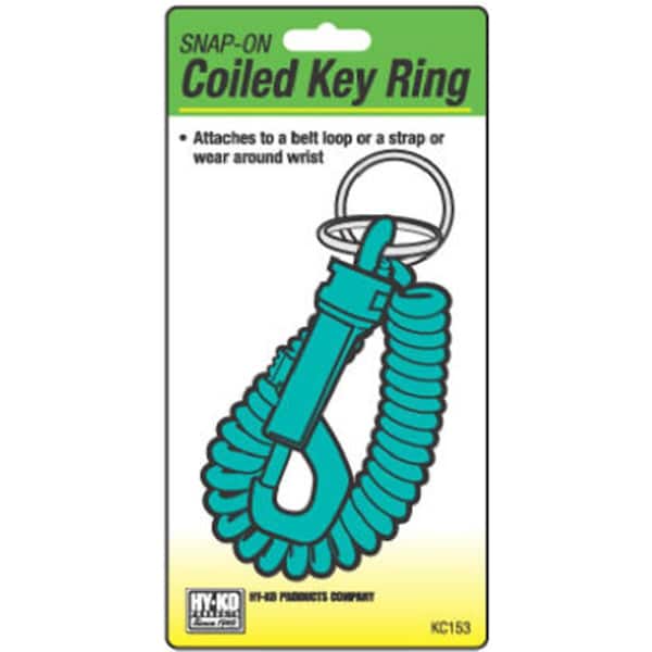 Hy-Ko Hy-Ko Products KC153 Coiled Key Ring With Plastic Snap - Pack Of 5 - 847236