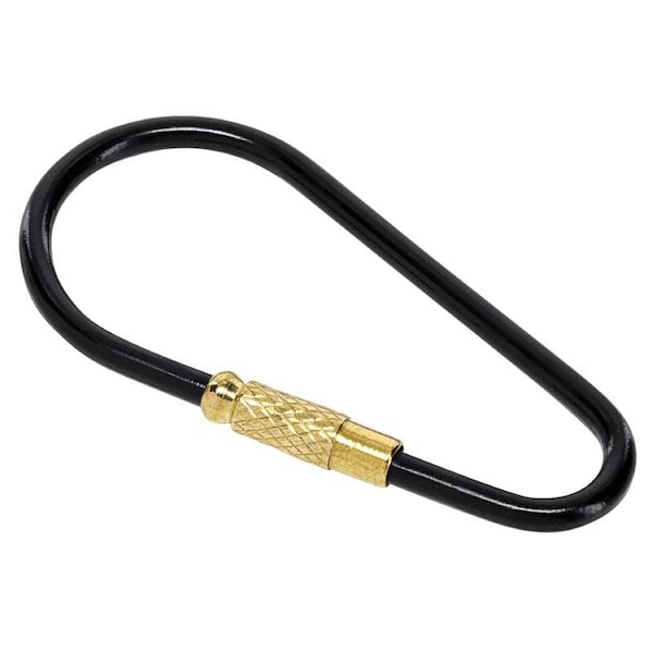 Hillman HILLMAN Sanitas Brass Black/Gold Key Ring - 9985375