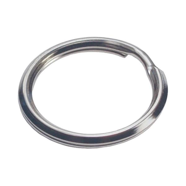 Hillman Tempered Split Steel Rings Cable Key, Silver - Pack of 50 - 5936612