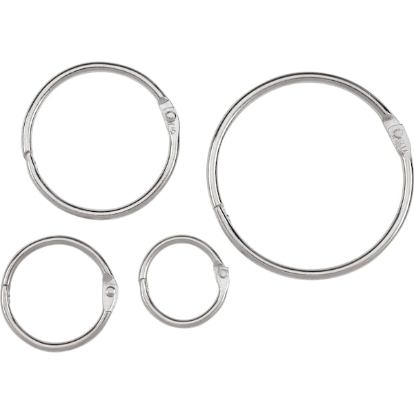 Acco Ring, Leaf, Loose, 2", PK50, Silver, Nickel, Book Ring, 50 PK - 72205
