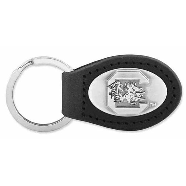 Zeppelinproducts ZeppelinProducts USC-KL6-BLK South Carolina Leather Key Fob; Black - USC-KL6-BLK
