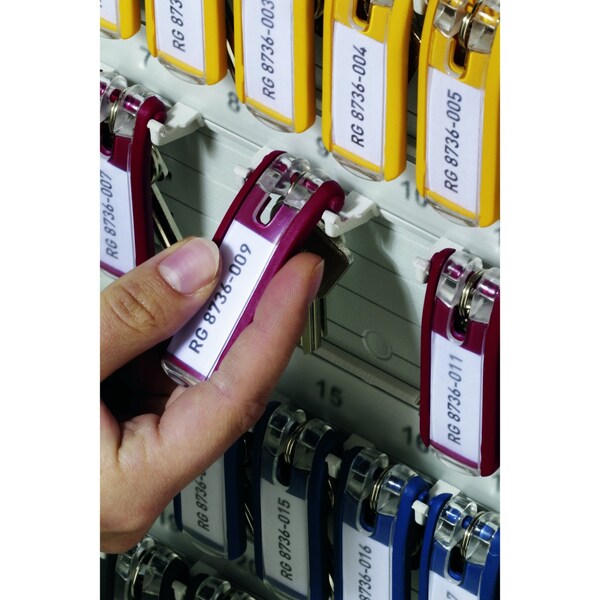 Durable Office Products Key Tag, Yellow, Plastic, Open/Close, Unfinished 6 PK - 195704