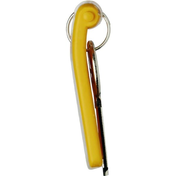 Durable Office Products Key Tag, Yellow, Plastic, Open/Close, Unfinished 6 PK - 195704