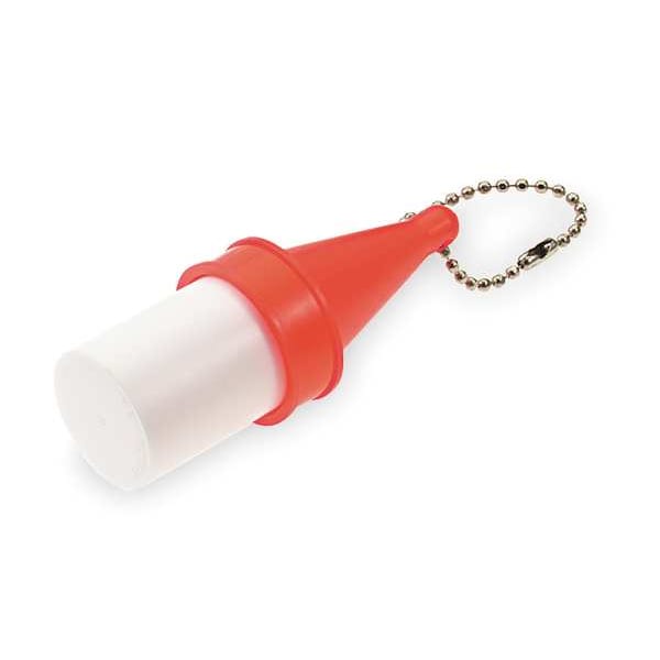 Lucky Line Key Buoy, Red, White, Plastic, Key Buoy With Ball Chain - 9211