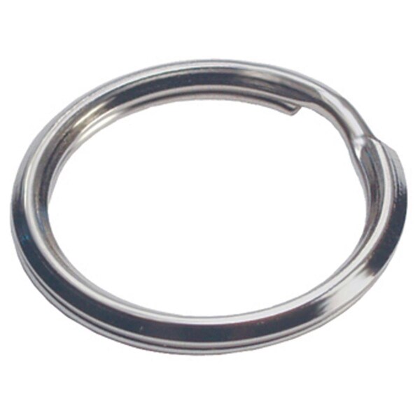 Homecare Products 1.37 in. Dia. Tempered Steel Silver Split Cable Key Ring, 50PK - HO2738938