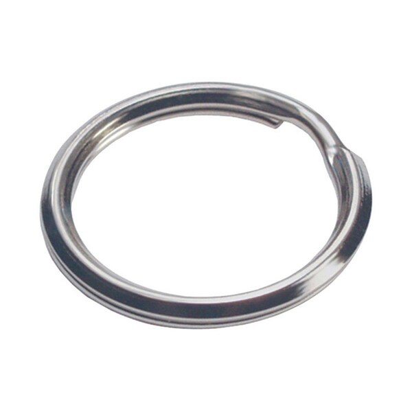 Hillman Tempered Steel Rings & Cable Key Ring, Silver - Pack of 50 - 5936638