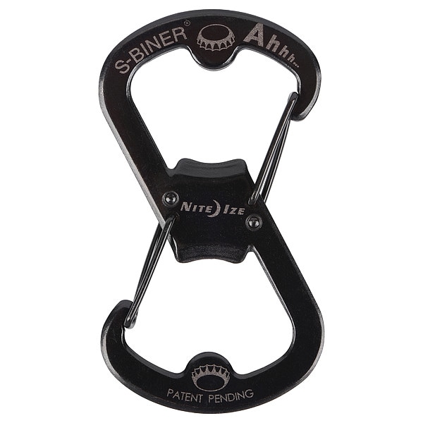 Nite Ize S-Biner Key Clip, Black, Stainless Steel, Key Holder, matte - SBO-03-01