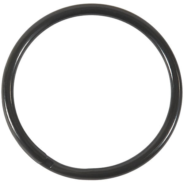 Partners Brand Split Key Rings, Black, 1 1/4", PK100, Black, Metal, 100 PK - SR500