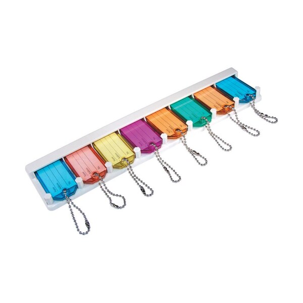 Homecare Products Plastic, Metal Key Bands & Caps Key Holder, Assorted, 5PK - HO3311783