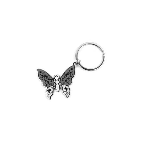 Hy-Ko Metal Enamel Butterfly Shaped Key Rings - 215914