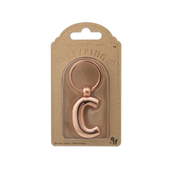Goldengifts Copper Letter Keyrings, Letter C - GO3554890