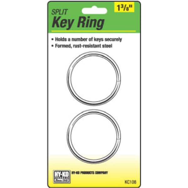 Hy-Ko Hy-Ko Products KC108 2 Pack, 1.37 in. Split Key Rings, 5PK - HY575782