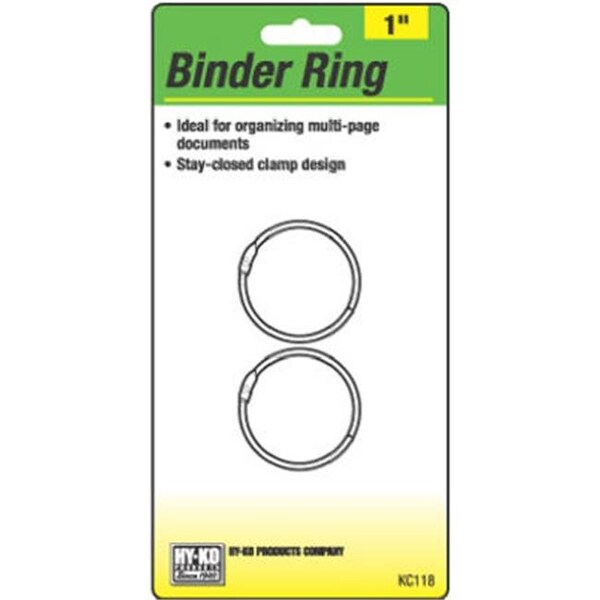 Hy-Ko Hy-Ko Products KC118 2 Pack; 1 in. Binder Ring - Pack Of 5 - 862490