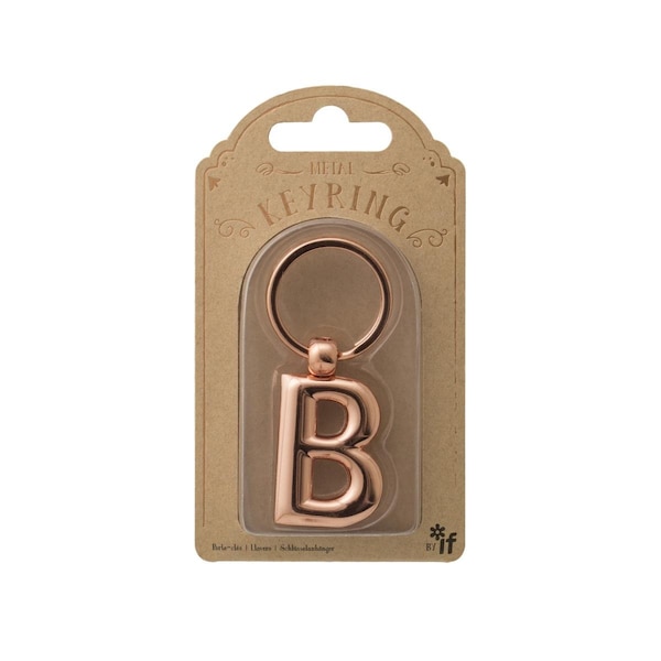 Goldengifts Copper Letter Keyrings, Letter B - GO3551839