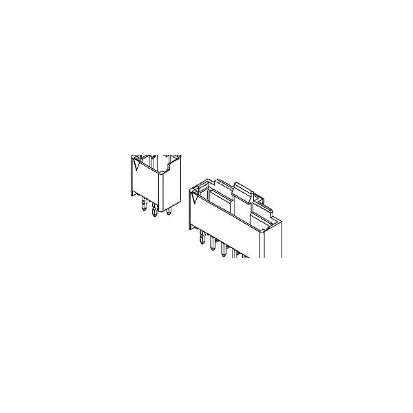 Conector de tablero Molex, 2 contactos, 1 fila, macho, recto, paso de 0.049 pulgadas, terminal de soldadura, - 554470270.