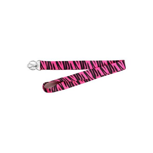 Hy-Ko Prod 18x1 PNK Zebra Lanyard - LAN-105