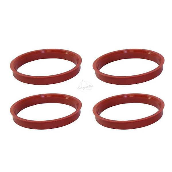 Revolution Revolution REV-1067810 106 mm. Hub Ring; Red - Pack Of 4 - REV-1067810