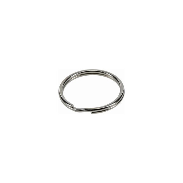 Hillman Key Ring 1-1/2in D Tempered Steel Silver Split Rings/Cable Rings Silver Pair - 701406