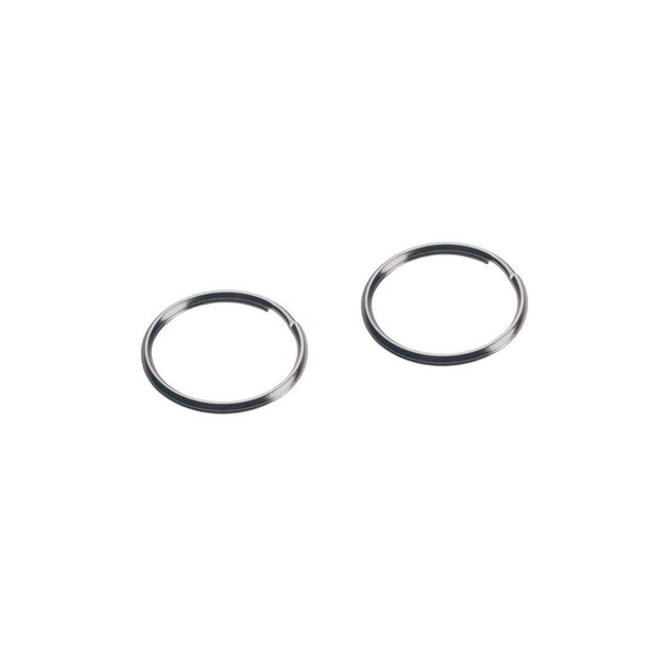 Hillman Key Ring 1-1/2in D Tempered Steel Silver Split Rings/Cable Rings Silver Pair - 701406
