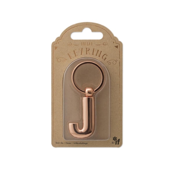 Goldengifts Copper Letter Keyrings, Letter J - GO3546256