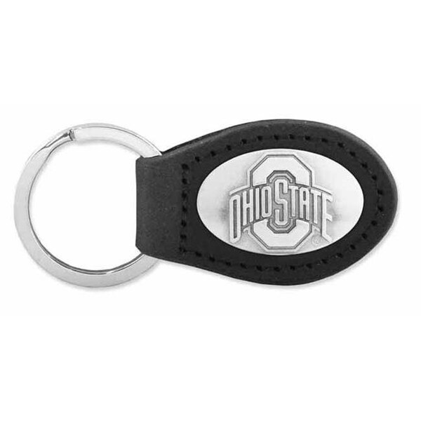 Zeppelinproducts ZeppelinProducts OSU-KL6-BLK Ohio State Leather Key Fob; Black - OSU-KL6-BLK