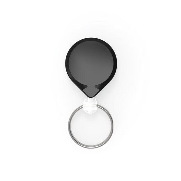 Key-Bak KEYBAK Round MINI-BAK Small Retracting Reel - Black, Belt Clip Clip, Split Ring, 5PK - 0050-006