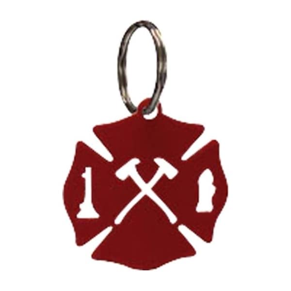 Village Wrought Iron Village Wrought Iron KC-111R Maltese Cross Key Chain-Red - KC-111R