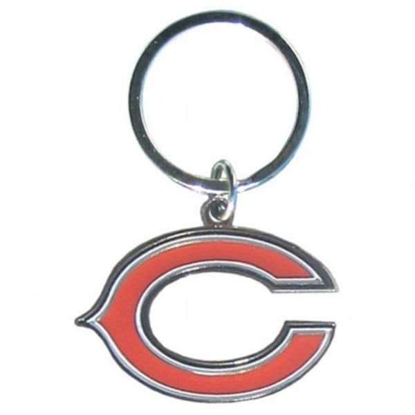 Siskiyousports Chicago Bears Chrome Logo Cut Keychain - 5460393514