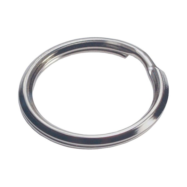 Hillman Tempered Steel Split Rings & Cable Key Ring, Silver - Pack of 50 - 5936646