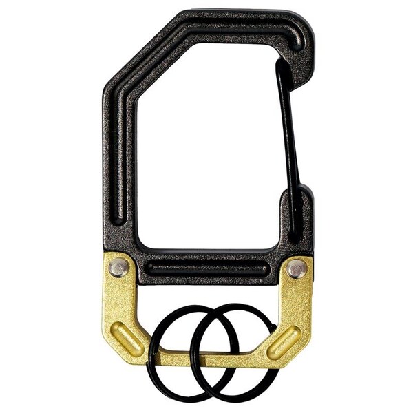 Hillman HILLMAN Apex Aluminum Black/Gold Clip/Hook Carabiner Key Chain - 9977220