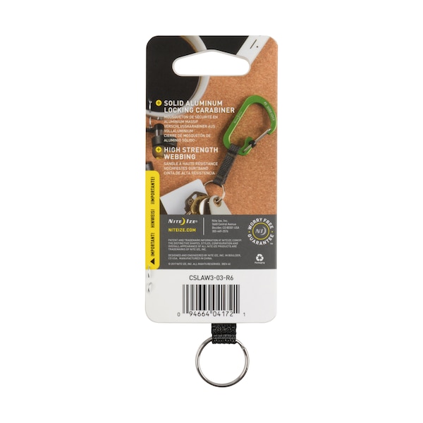 Nite Ize 2023 Nite Ize Slidelock Key Ring Aluminum, Blue - NIT-CSLAW3-03-R6