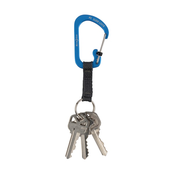 Nite Ize 2023 Nite Ize Slidelock Key Ring Aluminum, Blue - NIT-CSLAW3-03-R6