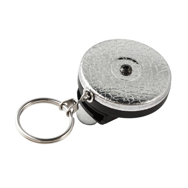 Key-Bak Original Series Spinner Back, Chrome Front, 24 in. Stainless Steel Chain, Spin Release Belt Clip, Bulk - 0004-002