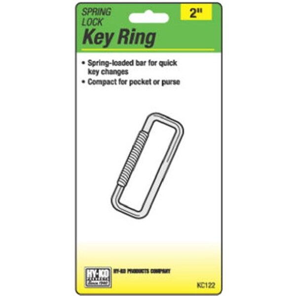 Hy-Ko Hy-Ko Products KC122 Spring Lock Key Ring; Spring Loaded Bar - Pack Of 5 - 801258