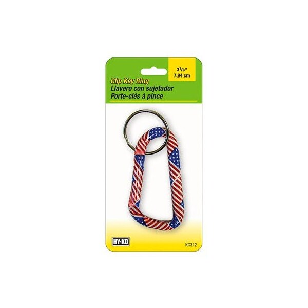 Hy-Ko Prod LG Flag Carabiner Clip - KC312