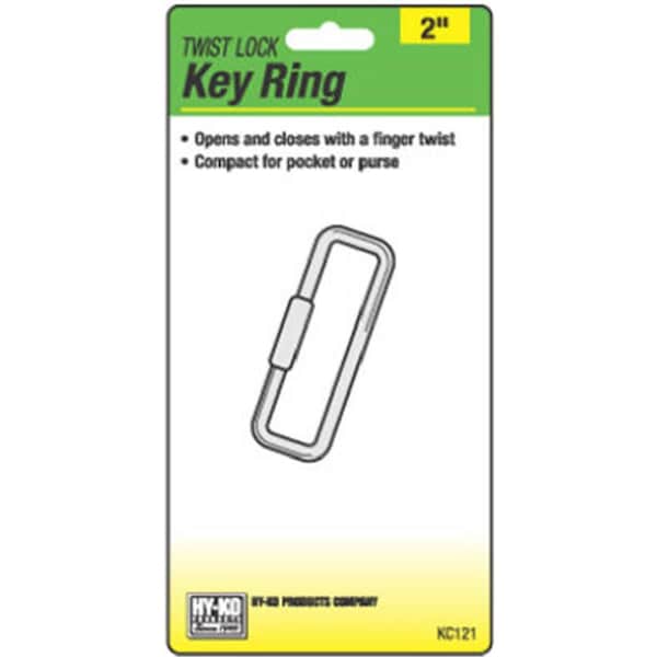 Hy-Ko KC121 Twist Lock Key Ring- Opens & Closes With A Finger Twist - 801191