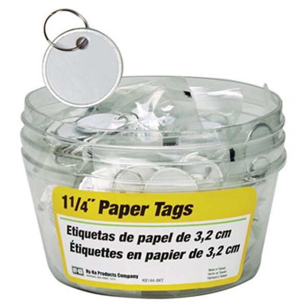 Hy-Ko Hy-Ko Products KB144-BKT 1.25 in. Paper Tag; 25 Pieces - 308293