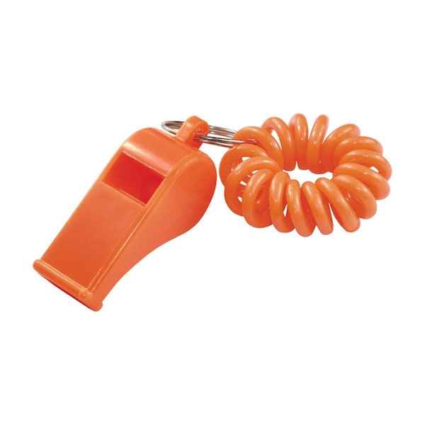 Homecare Products Metal & Plastic Multicolor Sporting Whistle Wrist Coil Key Chain, 24PK - HO2737653